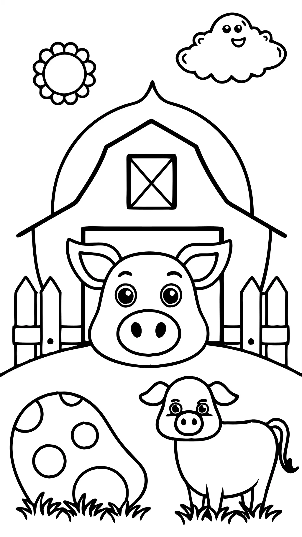 coloriages d’animaux de ferme imprimables